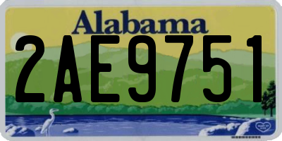 AL license plate 2AE9751