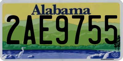 AL license plate 2AE9755