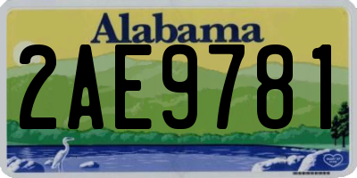 AL license plate 2AE9781