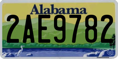 AL license plate 2AE9782