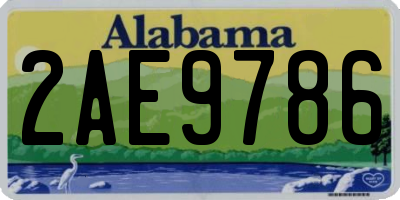 AL license plate 2AE9786