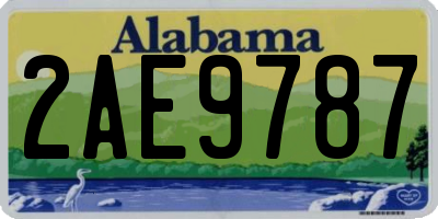 AL license plate 2AE9787