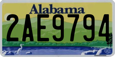 AL license plate 2AE9794