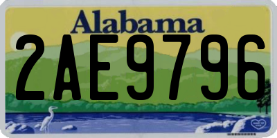 AL license plate 2AE9796