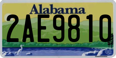 AL license plate 2AE9810