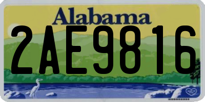 AL license plate 2AE9816