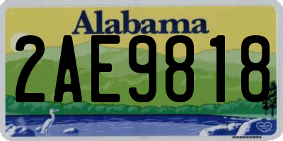AL license plate 2AE9818
