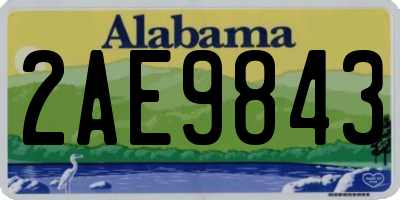 AL license plate 2AE9843