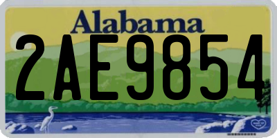 AL license plate 2AE9854