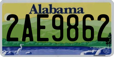 AL license plate 2AE9862