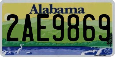 AL license plate 2AE9869