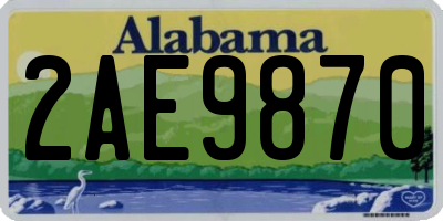 AL license plate 2AE9870