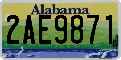 AL license plate 2AE9871