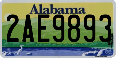 AL license plate 2AE9893