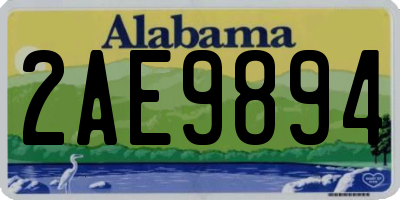AL license plate 2AE9894