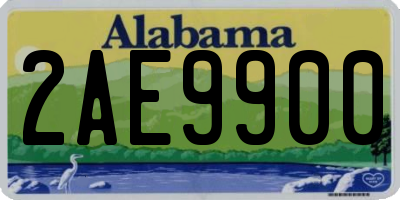 AL license plate 2AE9900