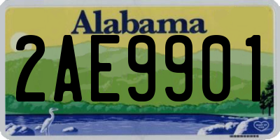 AL license plate 2AE9901