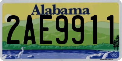 AL license plate 2AE9911