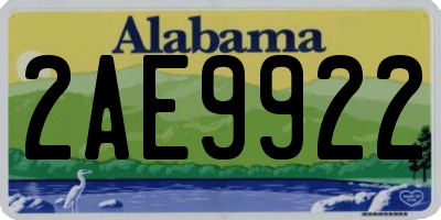 AL license plate 2AE9922