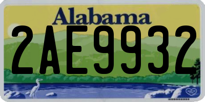 AL license plate 2AE9932