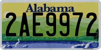 AL license plate 2AE9972