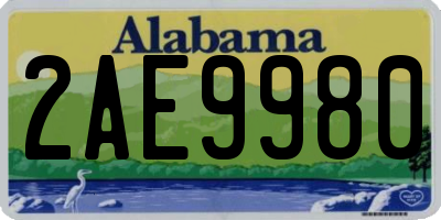 AL license plate 2AE9980