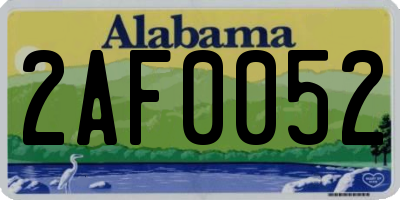 AL license plate 2AF0052