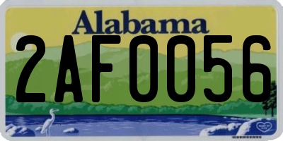 AL license plate 2AF0056