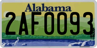 AL license plate 2AF0093