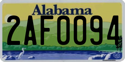AL license plate 2AF0094