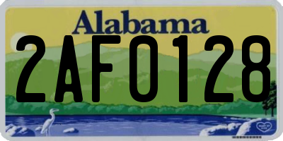 AL license plate 2AF0128
