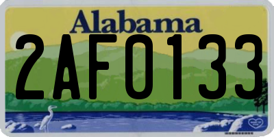 AL license plate 2AF0133