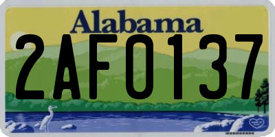 AL license plate 2AF0137