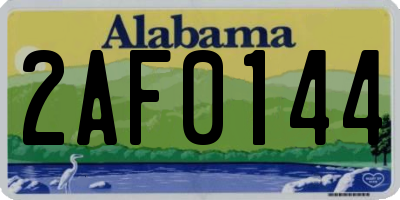 AL license plate 2AF0144