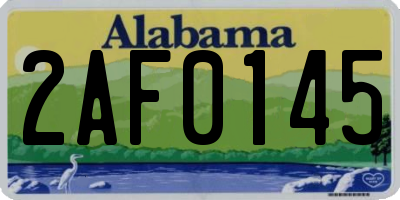 AL license plate 2AF0145