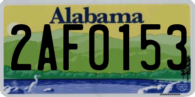 AL license plate 2AF0153