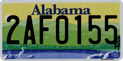 AL license plate 2AF0155