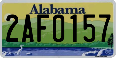 AL license plate 2AF0157
