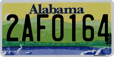 AL license plate 2AF0164