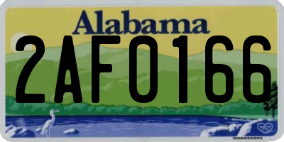 AL license plate 2AF0166