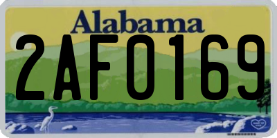 AL license plate 2AF0169