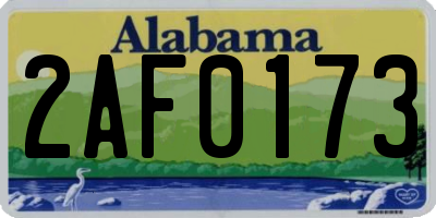 AL license plate 2AF0173