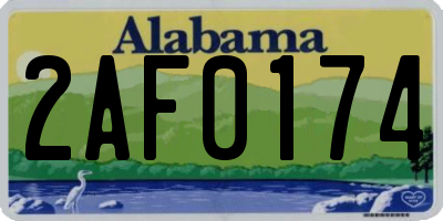 AL license plate 2AF0174