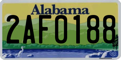 AL license plate 2AF0188