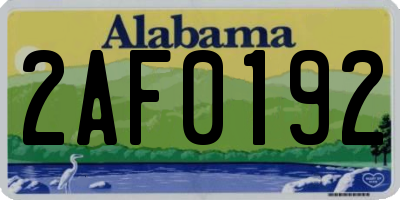 AL license plate 2AF0192