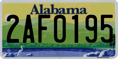 AL license plate 2AF0195