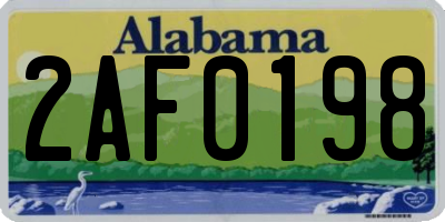 AL license plate 2AF0198