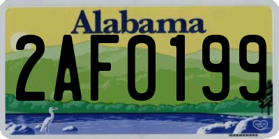 AL license plate 2AF0199