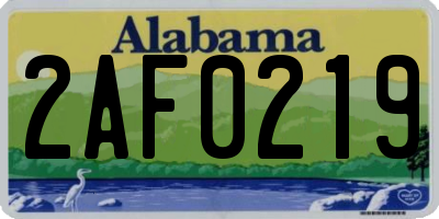 AL license plate 2AF0219