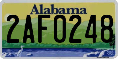 AL license plate 2AF0248